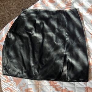 Leather skirt!
